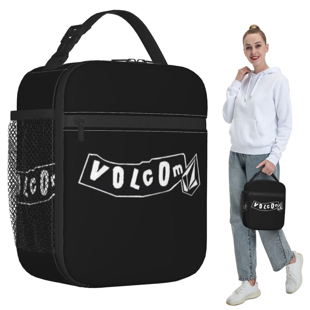Термосумка-ланчбокс Volcom с логотипом V для детей, школьная, охлаждающая, для еды, сумка-тоут, герметичные контейнеры для ланча