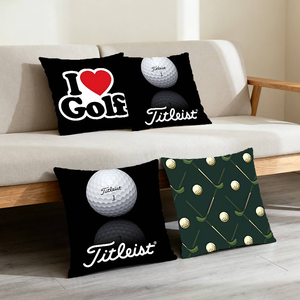 Спортивная наволочка для подушки с тематикой гольфа T-Titleists, чехол для подушки, мягкая, милая, наволочка для декоративной подушки, для автомобиля, дивана, полиэстер, на молнии