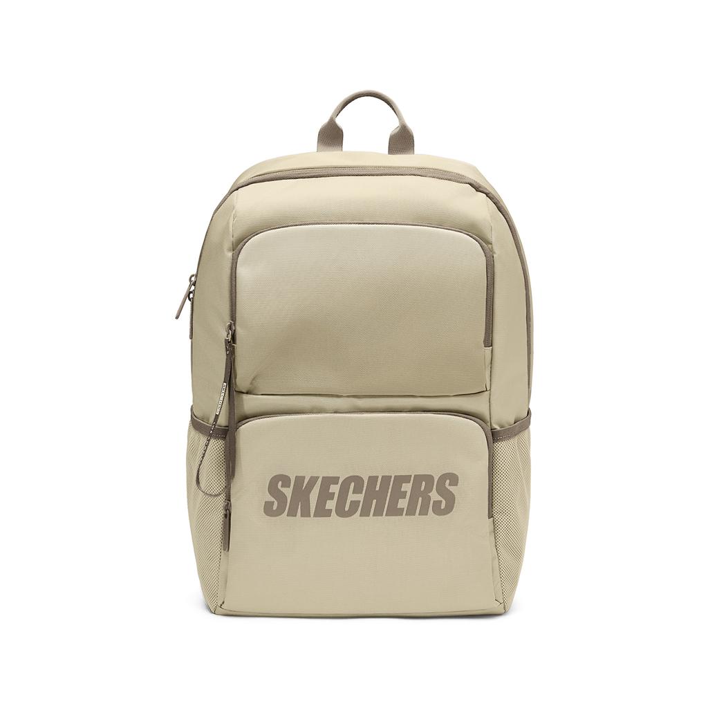 Skechers Casual Versatile Zipper Closure Fabric Backpack Medium Unisex backpack Fawn L320U196-01BM