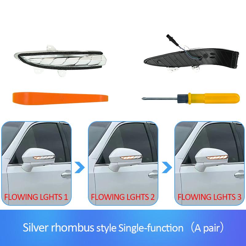 Amber LED Flowing Sequential Side Mirror Dynamic Turn Signal Light for Toyota 14th Crown S210 With White Daytime Running Light