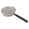 Stainless Steel Hand Roasting Rack, Coffee Roasting Tool with Wooden Handle, Round, 22cm Diameter, for Home Use (Foldable Top Cover)