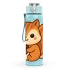 1PC Cute Sitting Squirrel Cartoon Print 750ml Color Plastic Sports Water Bottle Leakproof Flip Straw Lid Suitable for Sports Office Home Use