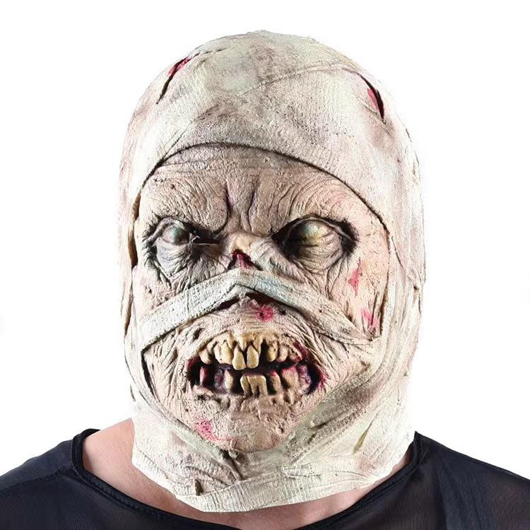 Halloween Horror Zombie Wooden Mask Western Scary Headgear Holiday Atmosphere Props