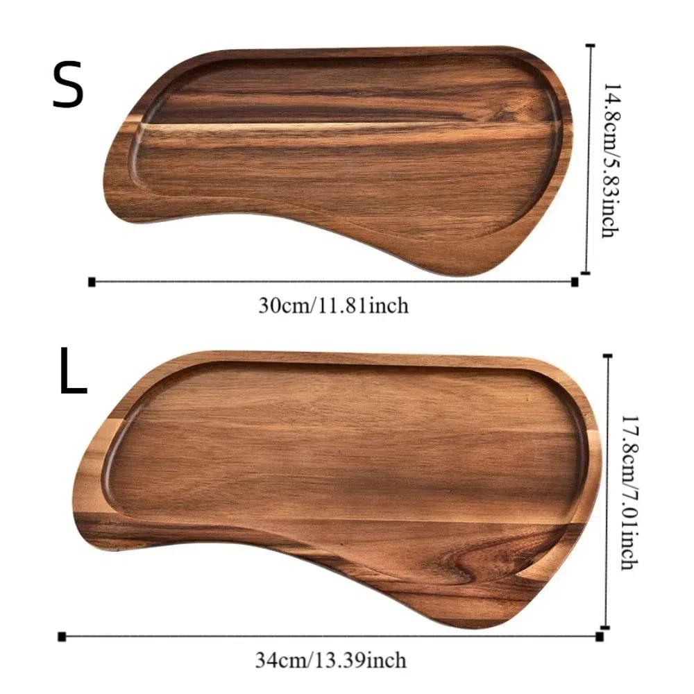 Изолированный деревянный поднос, доска для сыра в японском стиле, домашний декор, поднос для чая, гостиная