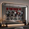 Party Window Decor Halloween Villain Static Cling Scary Negative Character Glass Reusable Cling Sticker Removable Decals for Home