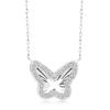 Necklace Diamond Cross Butterfly PT900 Platinum [Lara Christie] Women's 0.11ct Lp51-0021-pt