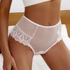 High Waisted Women's Lingerie Lace Underwear with Cross Knickers Straps Sexy Triangle Pants In Large Size Panties