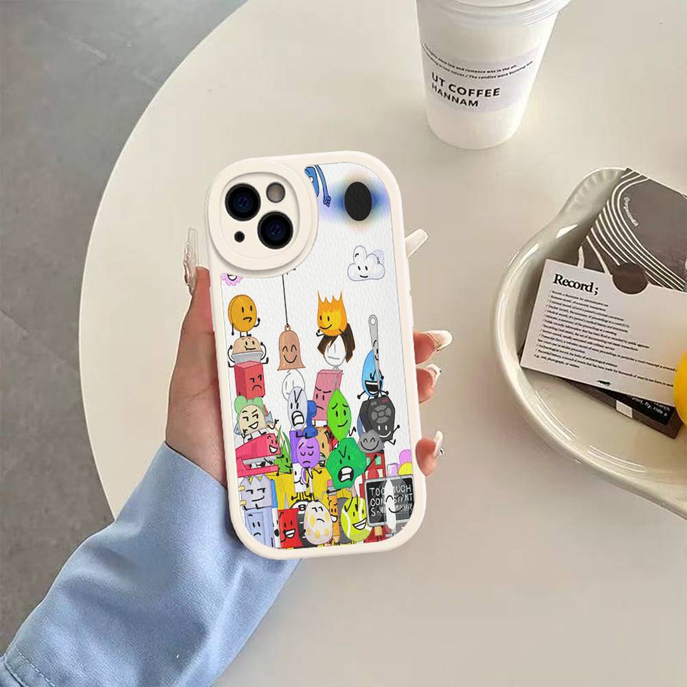 B-Bfdi Battle For D-Dream Island Leather Phone Case For IPhone 16 15 14 13 12 11 Pro Max Plus Shockproof Cover