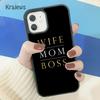 Мягкий чехол для телефона Krajews Wife Mom Boss Quotes для iPhone 14 5 SE 6s 7 8 plus X XR XS 11 12 13 pro max Samsung S21 S22 ultra
