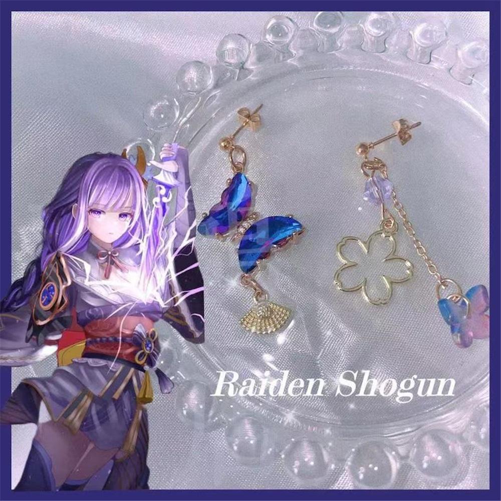 Game Genshin Impact Wanderer Kunikuzushi Scaramouche Cosplay Balladeer Asymmetric Earrings Women Eardrop Jewelry Accessories
