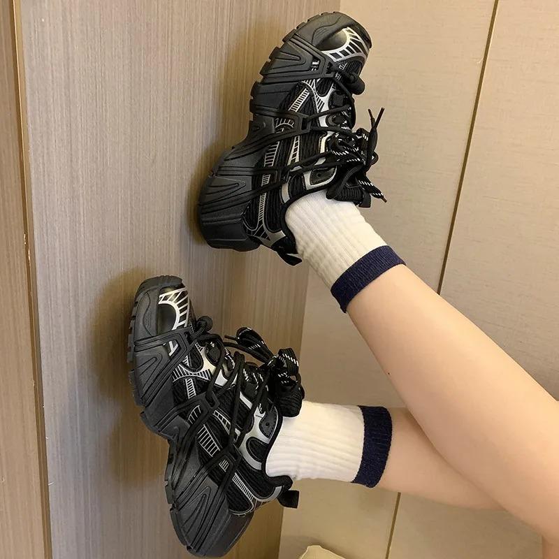 Модные женские туфли Petite 5 см с толстой подошвой, дышащие, повседневные, универсальные, спортивная обувь, новая коллекция весна-осень, дизайн бисквитного торта