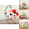 Cute Floral Panda Plush Pendant Ideal For Stylish Bag Charm Or Keyring Accessory