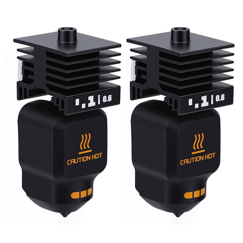 2Pcs 3D Printer Hotend Kit Fit for Bambu Lab P2S H2D H2S H2C 0.6mm with 4Pcs Silicone Socks Extruder Accessories