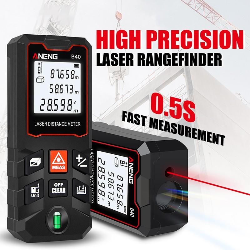 Digital Laser Distance Meter 40M 60M 80M 100M Rangefinder Electronic Measuring Tape Ruler Diastimeter Roulette Tool