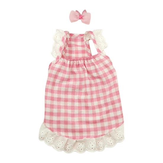 Платье для домашних животных, мягкое кружево, модный принт, удобная тонкая опора для фотографий, хлопковое платье для собак с головным убором, летняя поставка