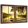 Canvas Print Window View Sunset