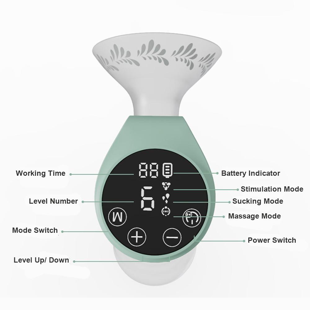 Встроенный электрический молокоотсос для грудного вскармливания 3 режима и 9 регулируемых уровней всасывания Низкий уровень шума