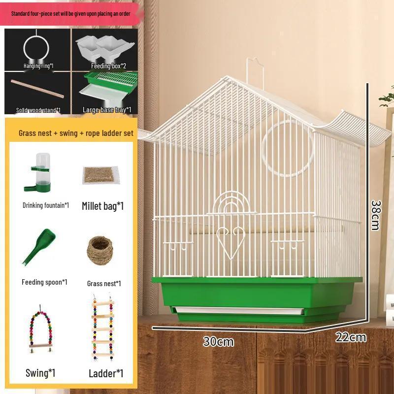 Компактная декоративная металлическая клетка для птиц для пиона, жемчужной амадины или волнистого попугайчика