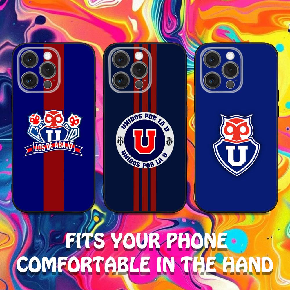 C-Chile University Logo Phone Case For iPhone 16,15,14,13,12,11,Pro,Max,Plus,X,XS,XR,SE,8,7,Mini,Soft Silicone Black Case
