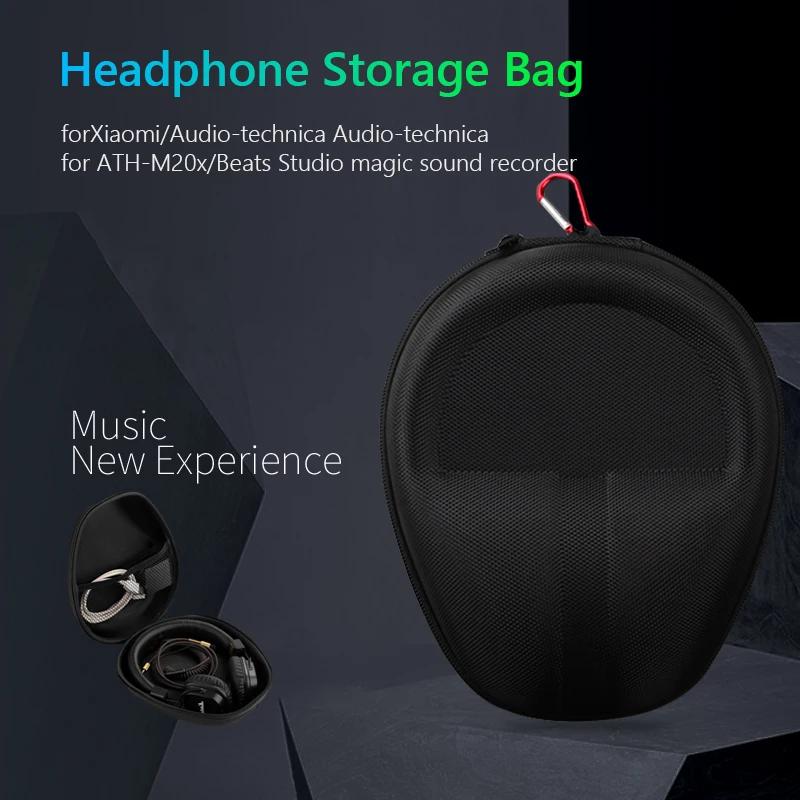 Жесткий кейс-переноска из ЭВА для наушников Sony WH-1000XM4 / Audio-technica ATH-M50X / Beats Studio с крючком