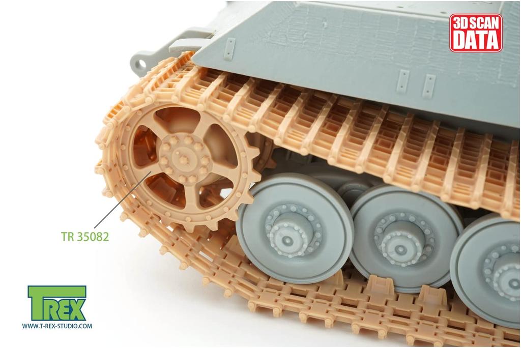 Студия Вторая мировая война немецкая армия Jagdtiger Porsche подвеска гусеница пластиковые детали модели TR85052 литье цвет T-Rex 1/35