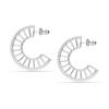 S925 Sterling Silver Jewelry Queen of Revelry C Shape Half Hoop Earrings for Women Teen
