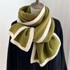 Thick Knitted Scarves Winter Warm Neckerchief Fashion Wool Scarf  for Women Female