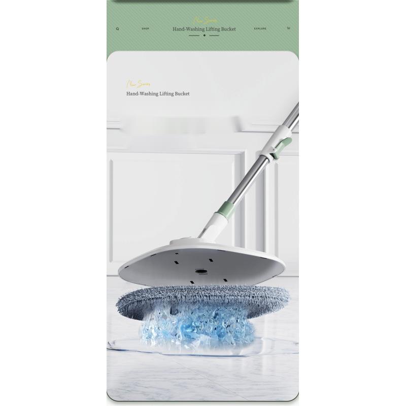 Подъемное ведро для ручной стирки Плоская швабра Spin Mop