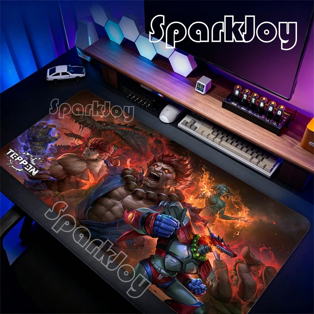Fighting Game TTekken Mouse Pad Large Keyboard Gamer Mousepad Xxl NonSlip Rubber Gaming Mouse Mat Laptop Keyboard Mouse Carpet