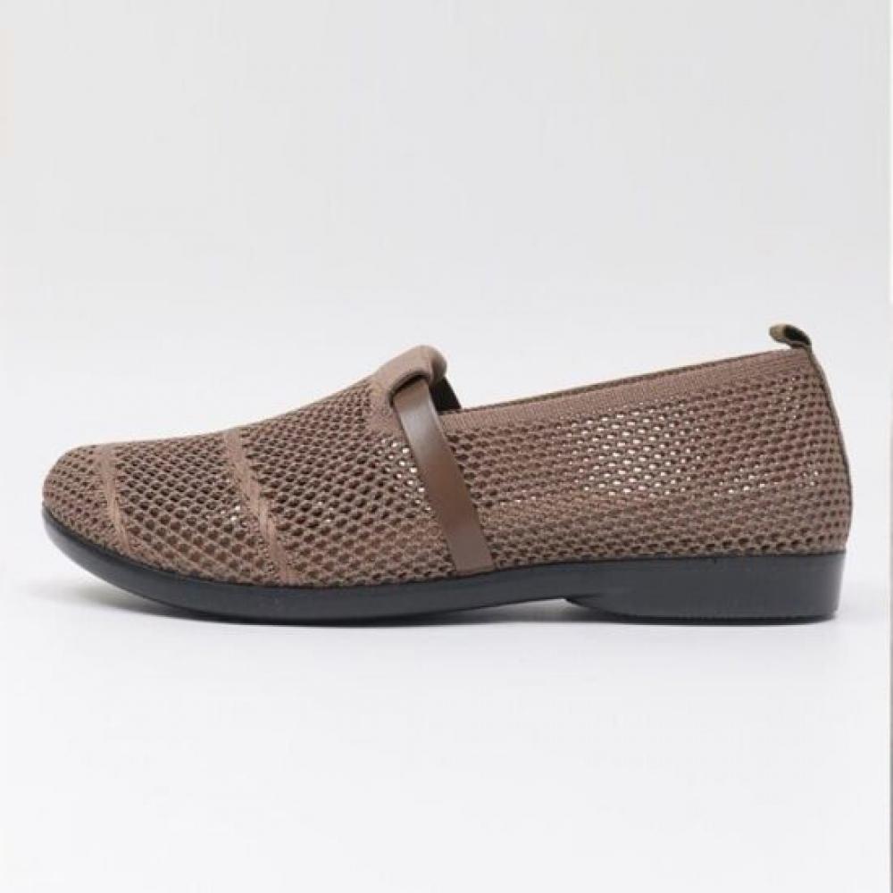 Melting Brown Women Mesh Slip On Sneakers Summer