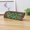 Digital Mirror Surface Alarm Clock 2 Levels Brightness LED Alarm Clock Snooze Function Temperature Humidity Display Clock