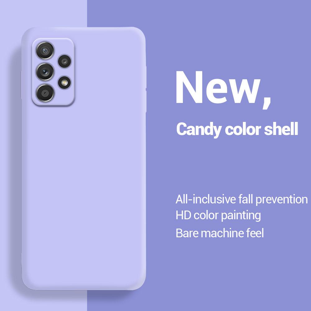 Чехол из жидкого силикона для Samsung Galaxy A52 A52s A72 A33 A53 A73 A12 A22 A32 A13 A23 A14 A15 A24 4G A34 A54 A25 5G Мягкая накладка