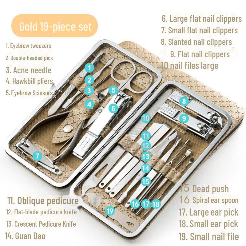 Набор из щипчиков и ножниц из нержавеющей стали для ухода за руками и ногами