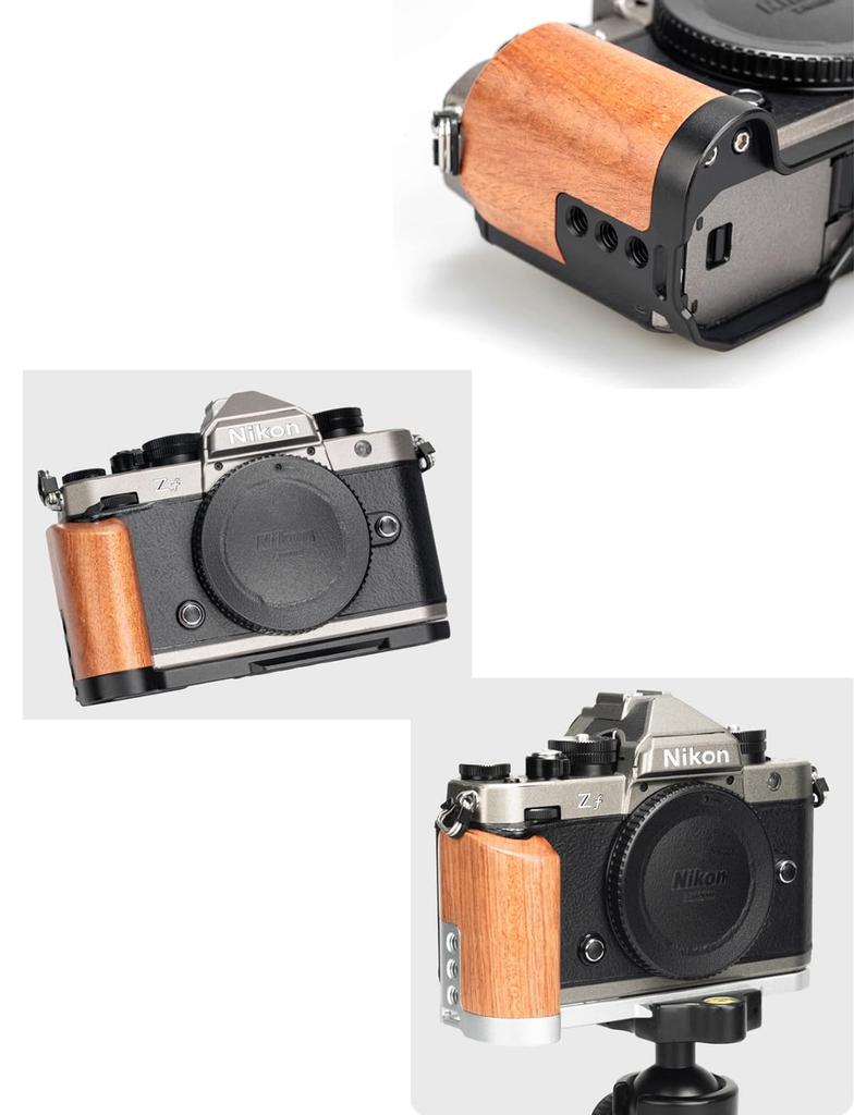 Рукоятка-клетка SIUTATDSH для камер Panasonic и Nikon с быстросъемной площадкой, деревянной ручкой и штативным креплением, совместимая с Arca Swiss, для камер ZF/ZF, Г-образная рукоятка,