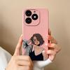Чехол для телефона Tecno Itel A70 Крутая Девочка Мультяшный Рисунок Жидкий Силикон Чехол Для ItelA70 A 70 Высококачественный Новый Дизайн Fundas