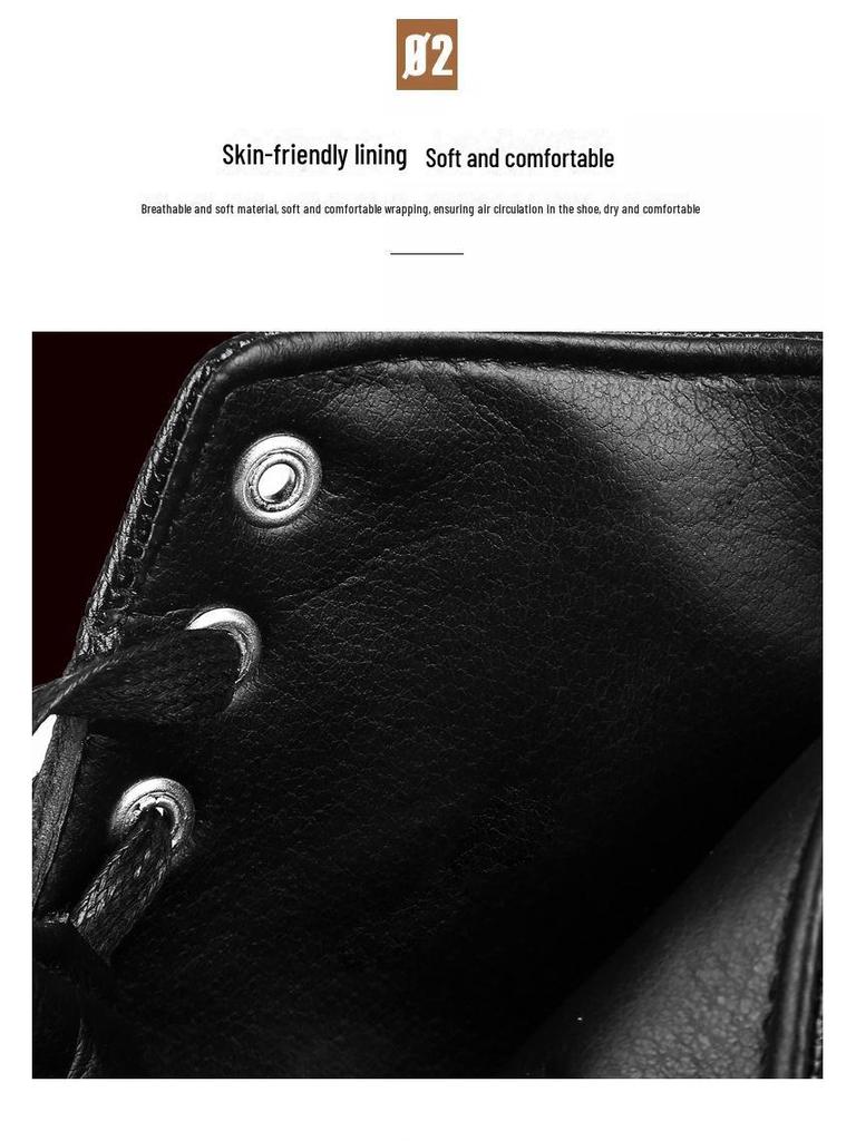 Высокие кожаные ботинки Martin в британском стиле с боковой молнией 2025 года на осень/зиму