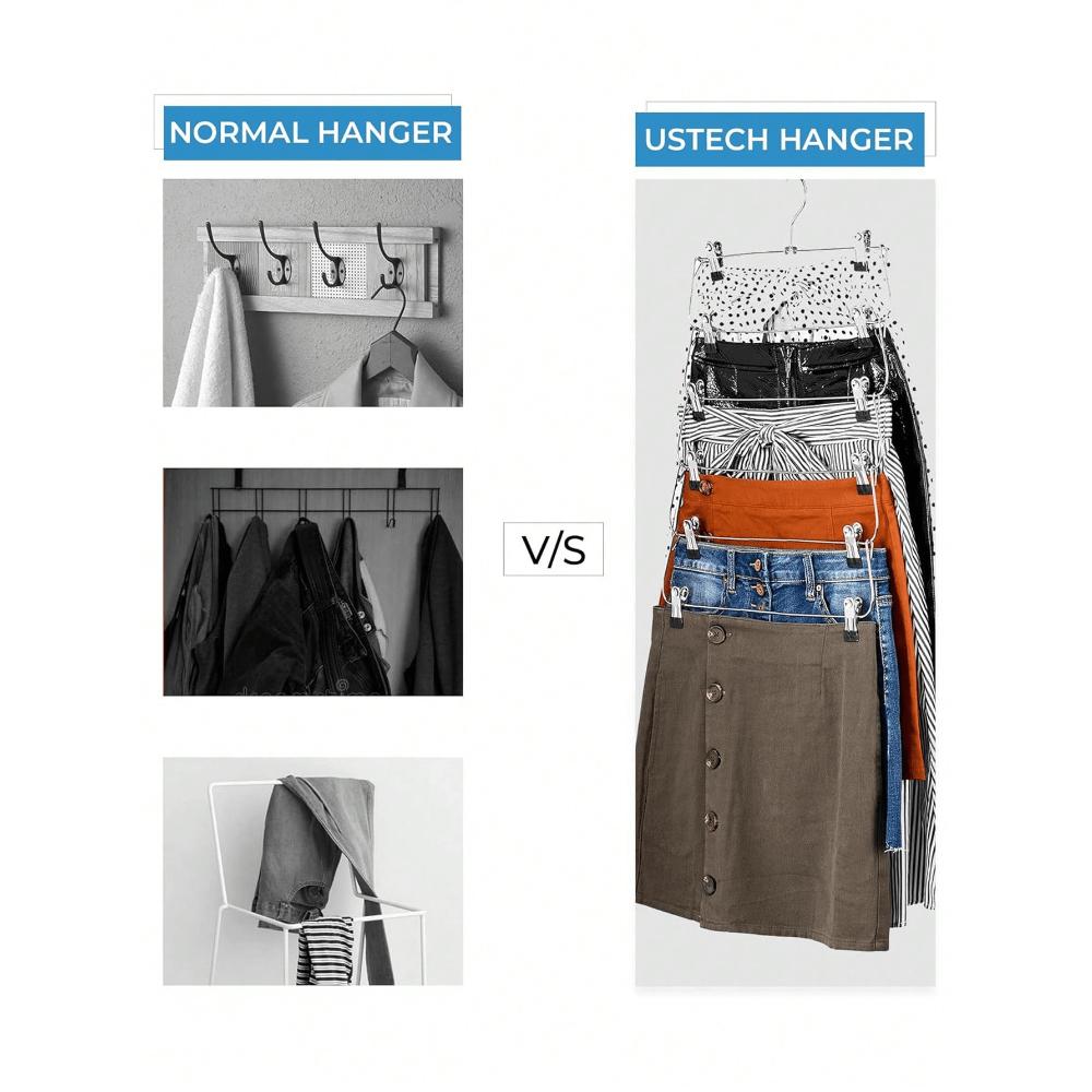 Многослойная многофункциональная вешалка для одежды с прищепками для брюк и юбок 1 шт.