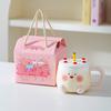 Creative Cartoon Cake Cup Birthday Gift Souvenir Ceramic Cup Cute Good Looking Water Cup with Lid Mug