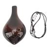 6 Holes Alto Tone C Ocarina Flute with Rope Comfortable Grip Sensitive Pronunciation Ceramic