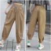 Women's Spring and Autumn Haren Trousers Female Thin Section High-waisted Loose Hundred Matching Thin Elastic Waist Casual Small Foot Haren Trousers