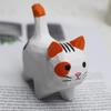 Ручная резьба по дереву котенок украшения маленькие животные творческий настольный деревянный кот украшения ремесла
