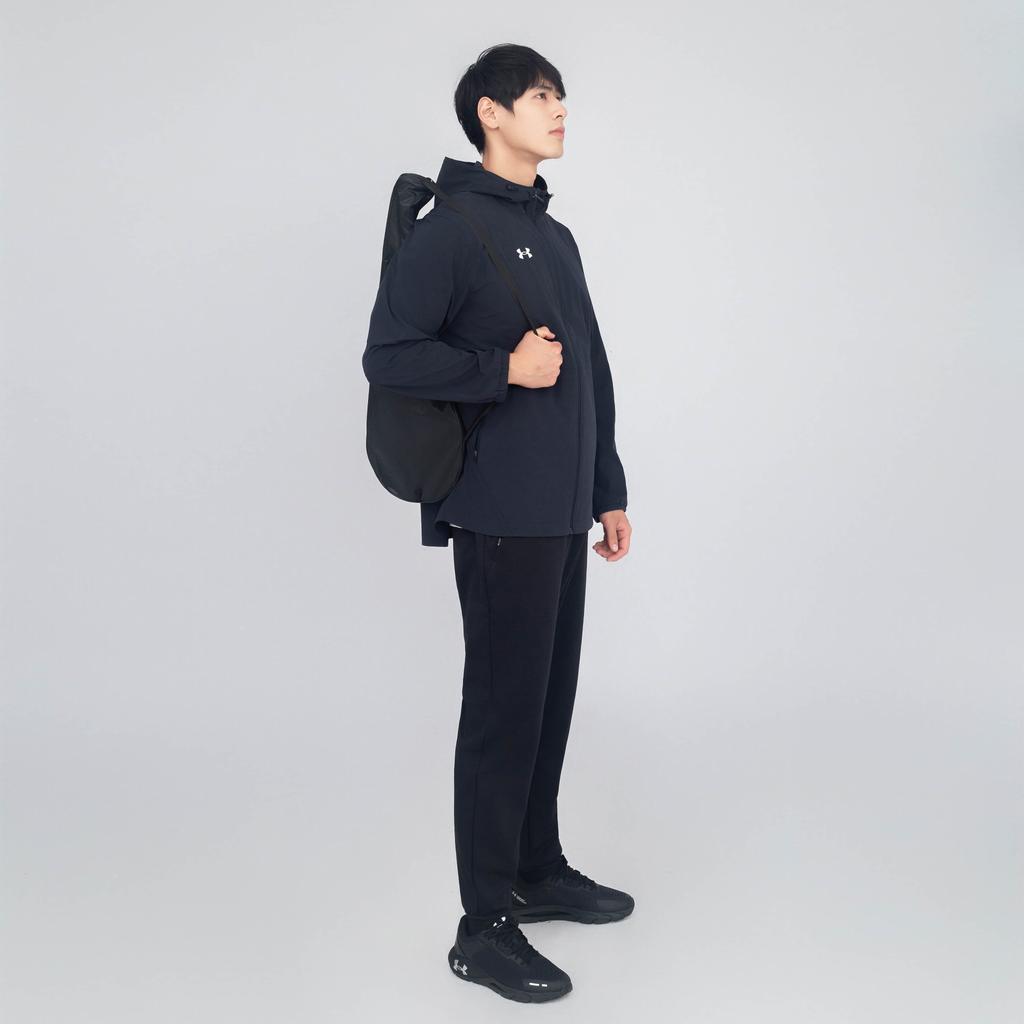 Under Armour Футбольная тренировочная и игровая тканая куртка с длинным рукавом и логотипом, унисекс, топы, черный 21600411-001