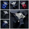 Crystal Gentleman's Bow Tie Retro Men's Suit Accessory Formal Rhinestone Collar Flower  Groomsman
