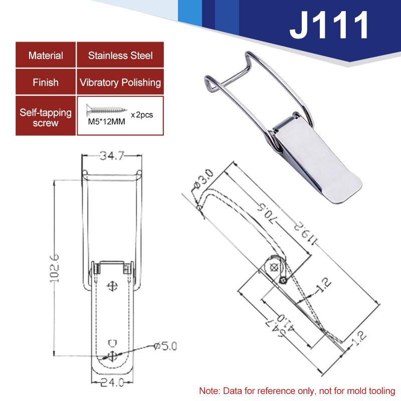 304 Toggle Latches Spring Loaded Clamp Clip Case Box Latch Catch Toggle Tension Lock Lever Clasp Closures Crate Lock Snap 6