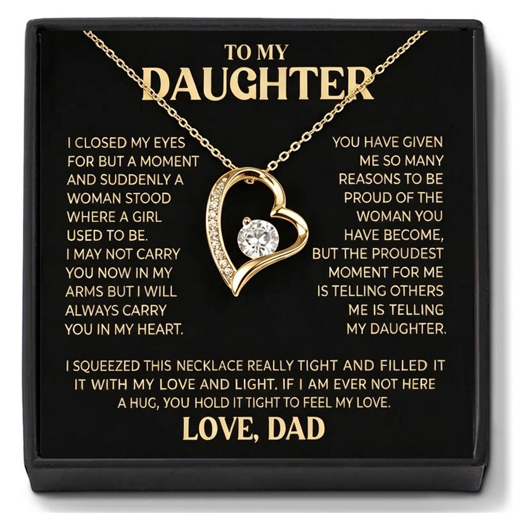 Heart Necklace Gift Box Set for Daughter - Elegant & Versatile Design