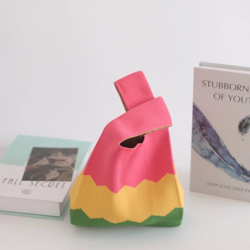 Женская толстая вязаная плетеная сумка-тоут - Подарочная и сувенирная сумочка