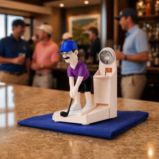 Bottle Opener, Golf Swing Beer Shape, Fun Board Game Accessory Durable Creative Ornament, for Home Bars And Parties