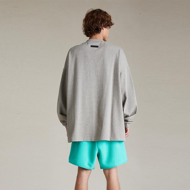 Fear of God Футболка Essentials с длинным рукавом, темно-меланжевая, мужская, серая 125SP242013F