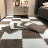 Мягкий Плюшевый Коврик-Пазл из ЭВА 30x30x1 см Толстый Теплый Соединяющийся Ковер для Ползания Малышей для Детей