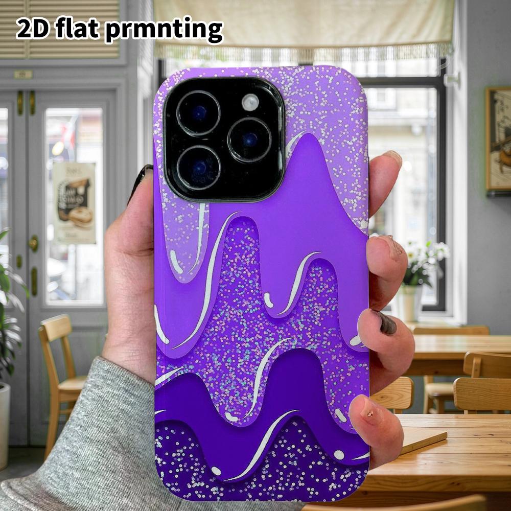 Phone Case: 2D flat design suitable for iPhone 18, 17, 16, 15, 14, 13 Pro film protection case, couple style, drip effect, Christmas and Halloween gif